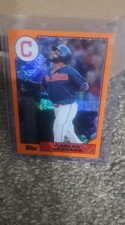 2017 Topps Silver Pack 1987 Design Chrome - Carlos Santana #87-CSA Orange /99