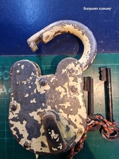 Antique Old Iron Military vintage Aligarh Military   Lock With Keys Padlock