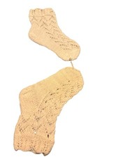 Sweet Handmade Socks Whimsy Knit Socks Woman s Size 7-8 Wool NWOT