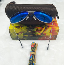 NEW MAUI JIM B247-17 Sunglasses Cliff House Silver Blue Hawaii Lens Polarized