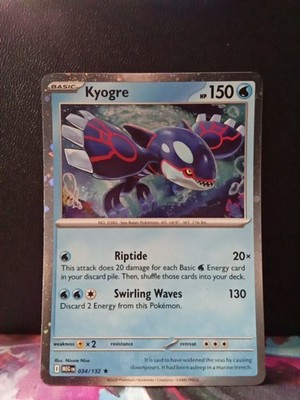 Kyogre (Cosmos Holo) 034/132 Holo Rare Pokemon NM Swirl