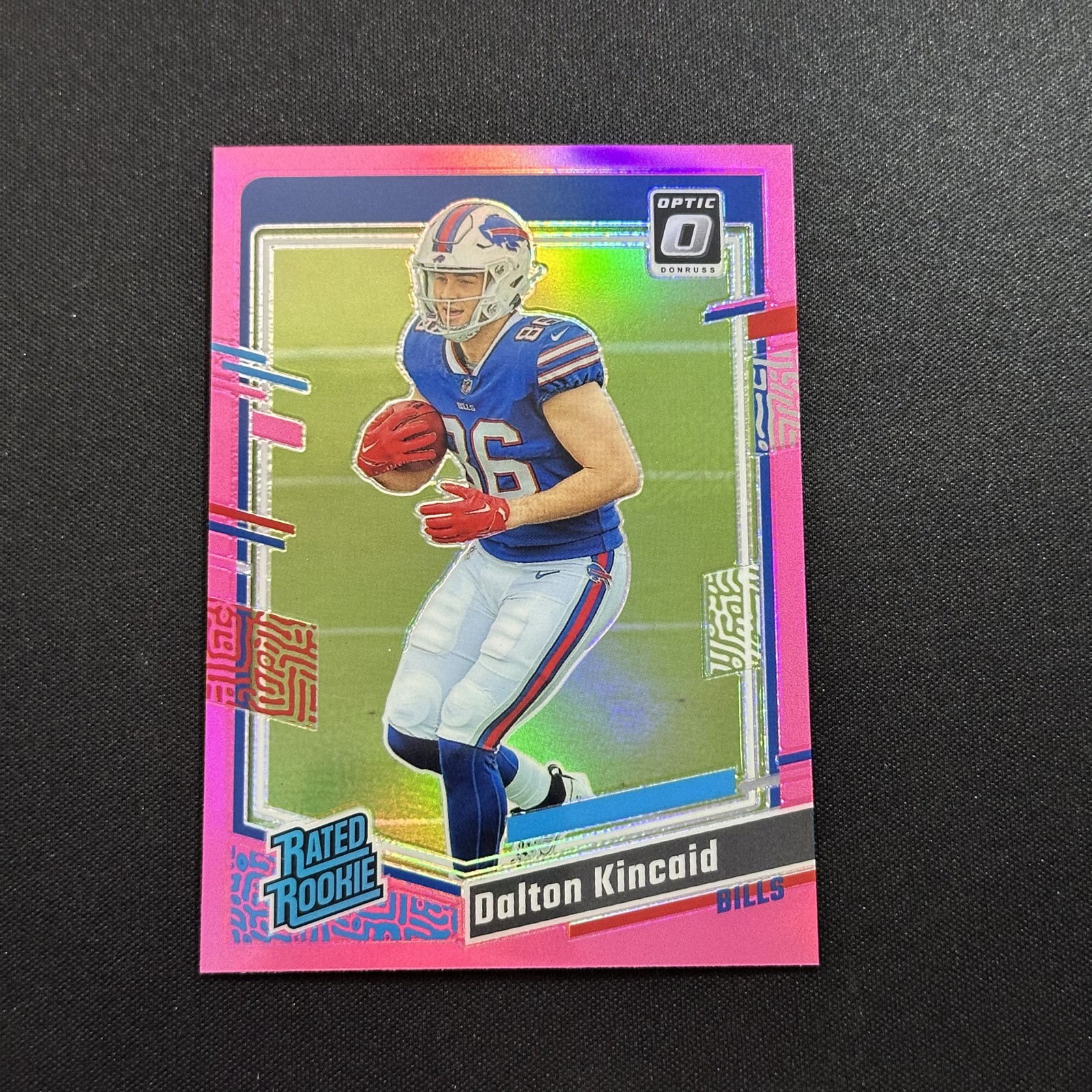 2023 Panini Donruss Optic - Rated Rookie Dalton Kincaid #211 Pink Prizm (RC)