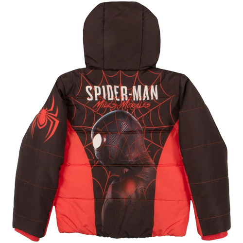 Neu Marvel Spiderman Miles Morales Jungen Reißverschluss gefütterter Mantel 8 - Bild 2 von 5