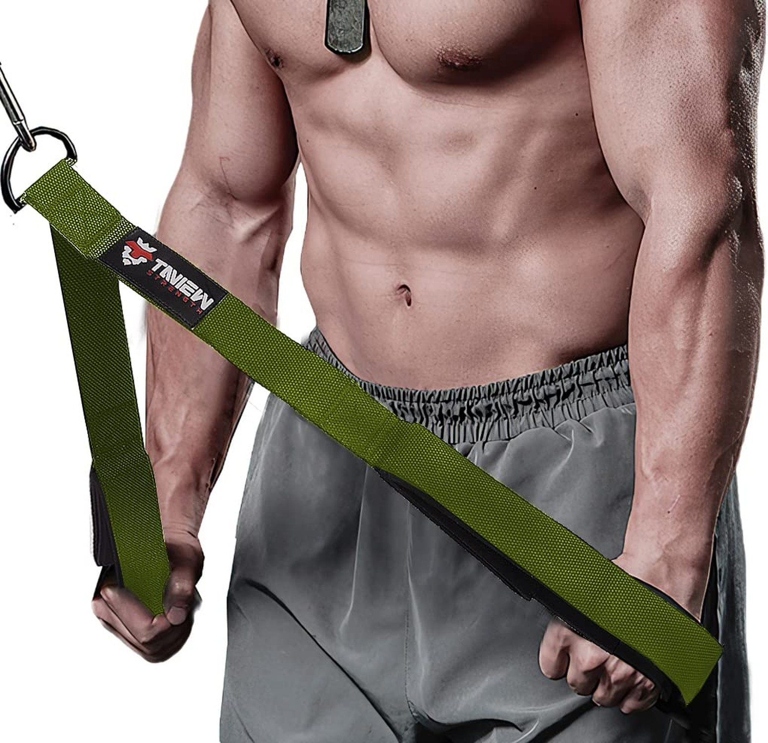 Tricep Rope Cable Attachment (Two Lengths Built in One) Greater Range of Moti...