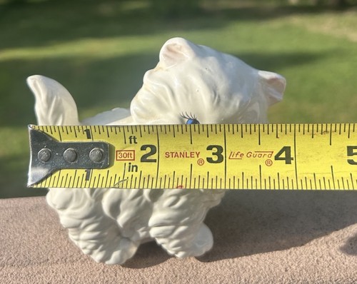 Statuina gattino persiano bianco ceramica vintage zampa metà secolo - Foto 5 di 8