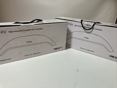 Lot of 2 New Hamilton Buhl HygenX Vray High Intensity Portable UC-C Sanitizer.