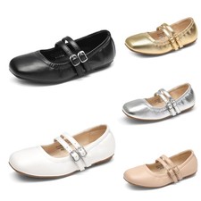 Girls Ballerina Flats Slip on Dress Shoes Wedding Party Mary Jane Ballet Shoes