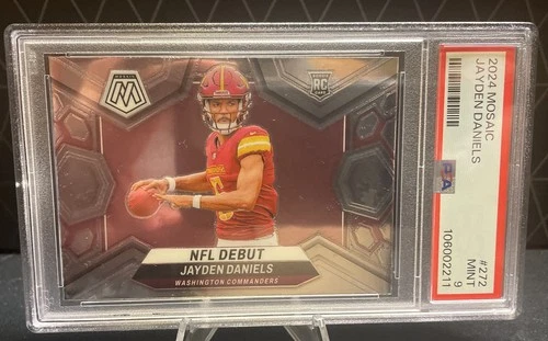 2024 Panini Mosaic NFL Debut Jayden Daniels #272 (RC) PSA 9