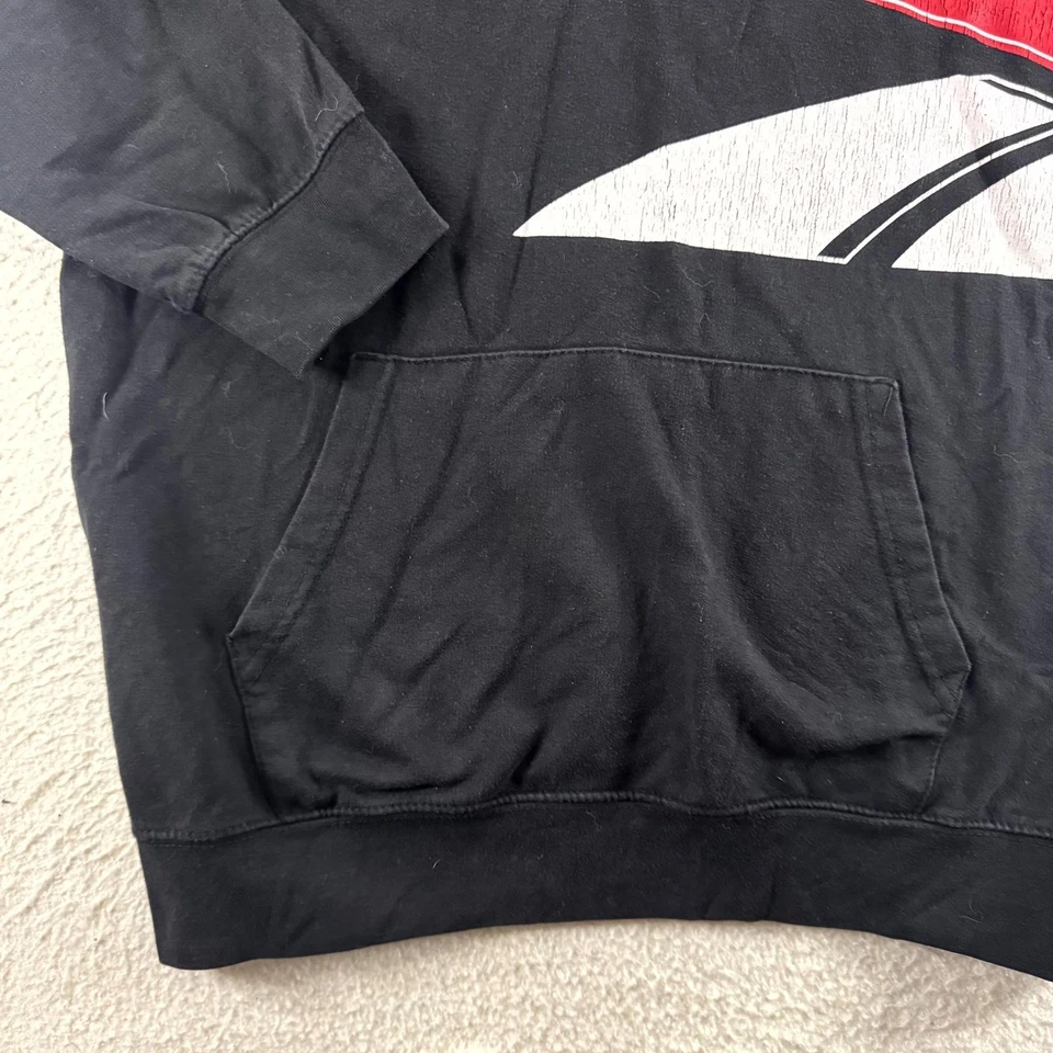 Sudadera con capucha clásica vintage Reebok para niños XL (18-20) negra con logotipo deletreado forrada de vellón Foto 2 de 4