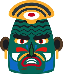 Tribal Tiki Totem African Mask Self Adhesive Vinyl Sticker