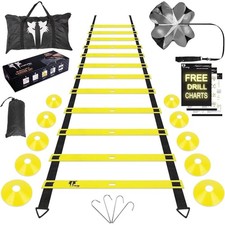 20ft Sports Agility Ladder for Men Women and Kids, Speed Youth Soccer Agility...