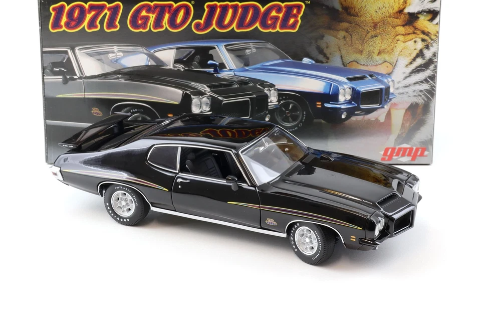 1:18 GMP 1971 PONTIAC GTO JUDGE Coupé Noir G1801220 - Photo 2/4