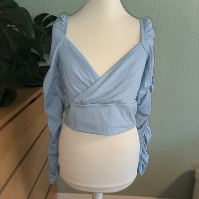 Na-kd Pamela Langarm Shirt Pulli Top Croptop Oberteil Sommertop L M 38 40 42 Neu