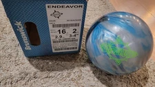 Brunswick Endeavor Bowling Ball 1st Quality | 16 Pounds | 3-4" Pin | 2.9oz TW 