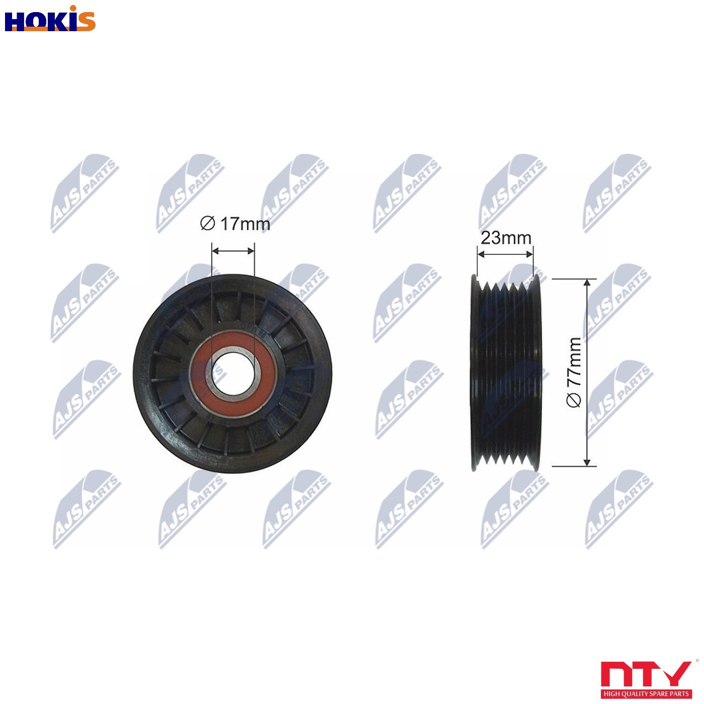 RNK-CH-024 NTY Deflection/Guide Pulley, V-ribbed belt for BUICK,CADILLAC,CHEVROL - Image 8