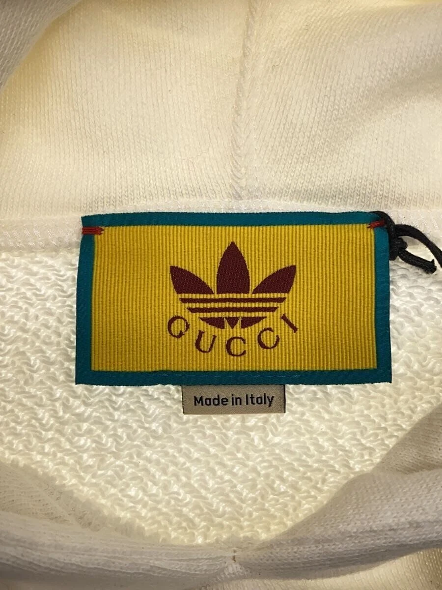 Felpa con cappuccio Gucci x Adidas 702607 trifoglio ricamato taglia S usata