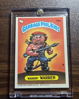 1986 Topps Garbage Pail Kids *RARE ERROR* Series 4 #156a WARRIN  WARREN See PICS
