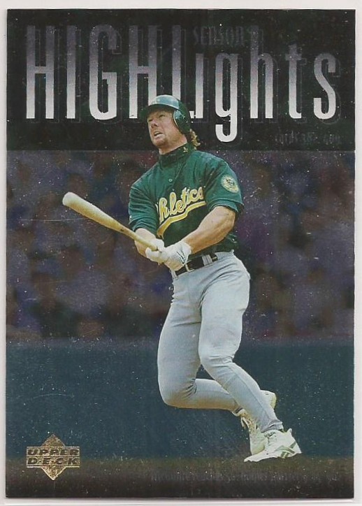 1997 Upper Deck Season Highlights Mark McGwire #320 A's Athletics