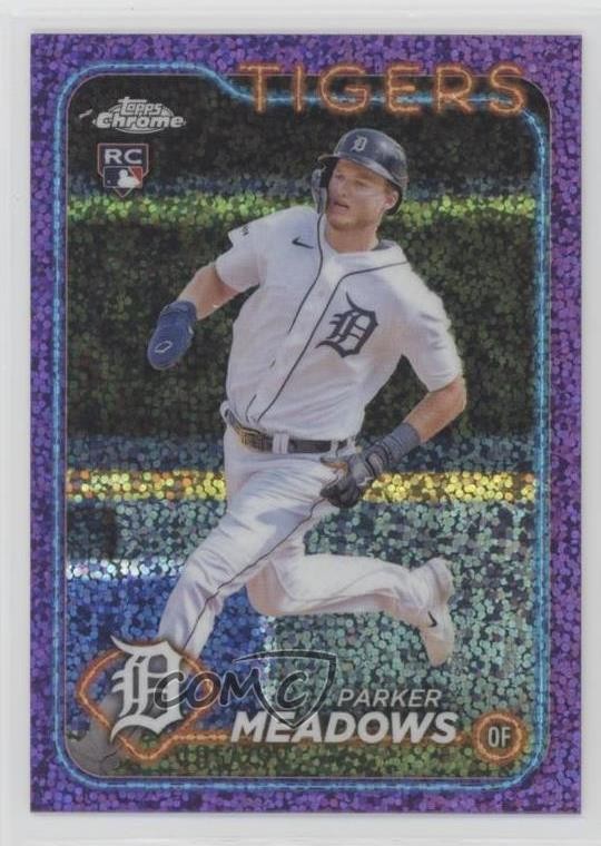 2024 Topps Chrome Purple Speckle Refractor 185/299 Parker Meadows #271 0rf