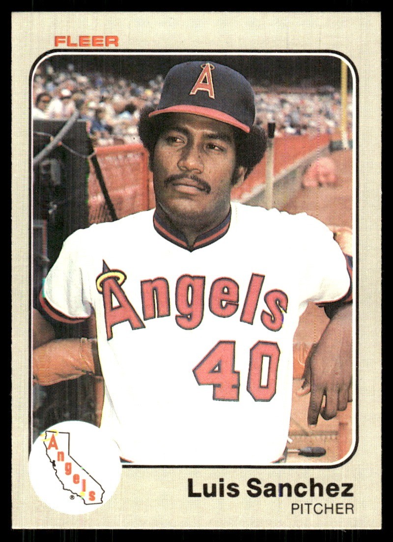 Luis Sanchez 1983 Fleer #100 Angels FREE SHIPPING StackedPacks