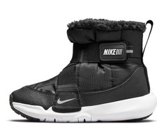 Nike Flex Advance Boot Black/White Youth Unisex Size 3 Fall/Winter Sherpa lining