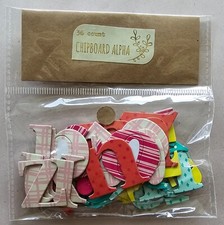 36 Count Alphabet Chipboard Alphabet  Scrapbook Decoration