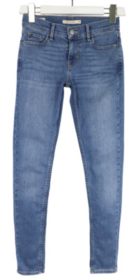 Levi's 710 Super Skinny Premium Big E Jeans Damen W26/L28 Stretch Zip Fly