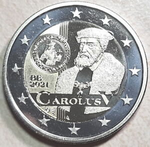 Belgien 2021  -  2 Euro Münze  500 Jahre Karlsgulden  -  aus der Coincard