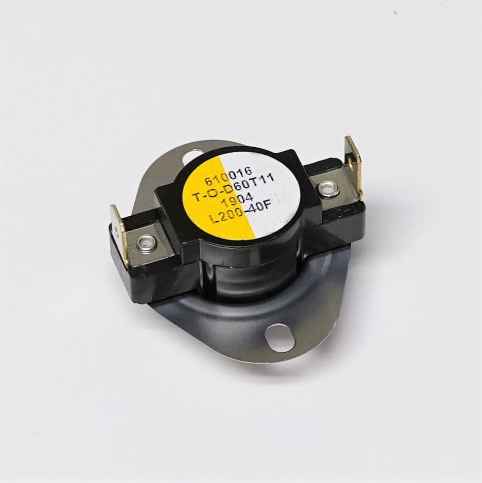 Supco L200-40. L200 Heater Limit Thermostat Thermodisc Open On