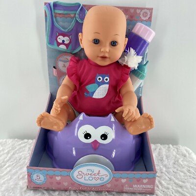 Baby Doll & Accessories Seat Play Set My Sweet Love Preschool Girl 5 Piece Set