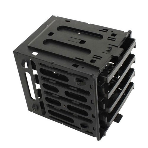 5.25" to 4x 3.5" SATA SAS Hard Drive HDD Cage Rack Slot Nice Black CD-ROM V H9L9 - Afbeelding 2 van 3