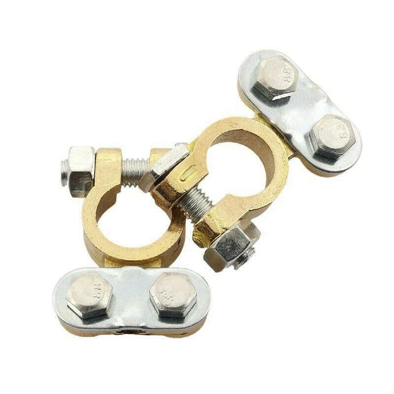 Par Universal Batería Coche Terminal Desconexión Positivo Negativo Interruptor Enlace 8mm Foto 2 de 4