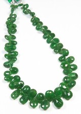 Natural Green Tsavorite Garnet Gemstone Faceted Beads 9"Strand 6-10.5mm GV-3366