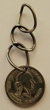 Vintage 70s George Washington Chain Belt Coin Pendant only