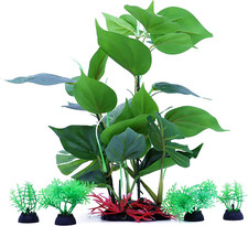 Aquarium 12 Inch Silk Plants for Betta Fish Tank, Underwater Aquatic Water Grass