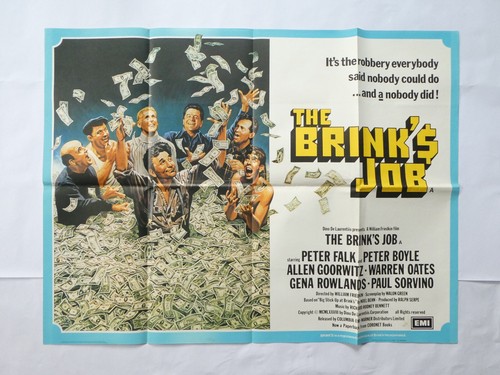 1978 THE BRINKS JOB VINTAGE ORIGINAL UK ISSUE QUAD FILM POSTER WILLIAM FRIEDKIN - Foto 2 di 8
