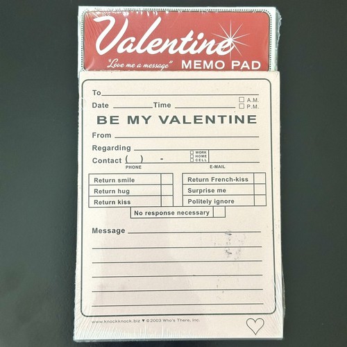 Vintage Valentine Love Me A Message Memo Pad Novelty Office Phone Call ...