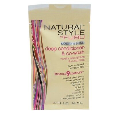 FUBU Natural Style Deep Conditioner & Co-wash .5 fl oz 14 ml Camping/Travel Size