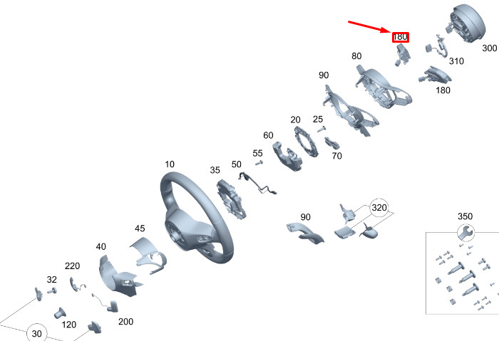 MERCEDES-BENZ GLE W167 Lenkradschalterfeld LHD A0999052809 NEU 