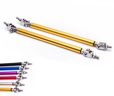 Anodised Adjustable Front Bumper Splitter Strut Rod Tie Support Bar 100mm - Picture 8 of 11