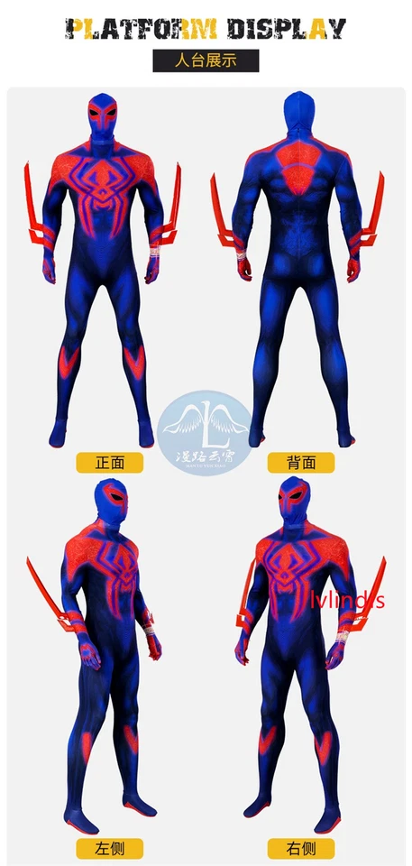 Across the Spider-Verse Spider-Man 2099 Body + Conjunto de Capa Disfraces de Juegos con disfraces Hombres Foto 3 de 4