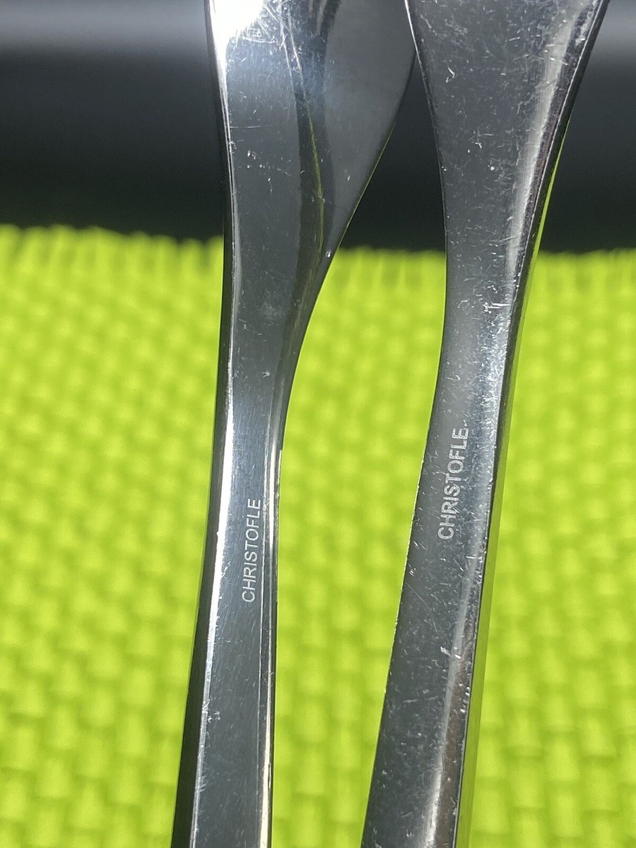 1st Class Christofle Stainless 2 Dinner forks - J Massaud