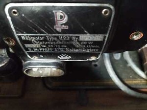 Tisch Nähmaschine Pfaff 589-4 elektrisch mit Motor PFAFF U 23 und Zubehör