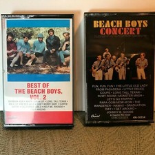 Beach Boys 2 Cassette Tape Lot - Best of Vol.2  Concert