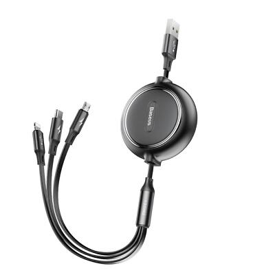 3in1 USB Multi Ladekabel Handy für iPhone micro USB Type C Kabel Typ C für Reise