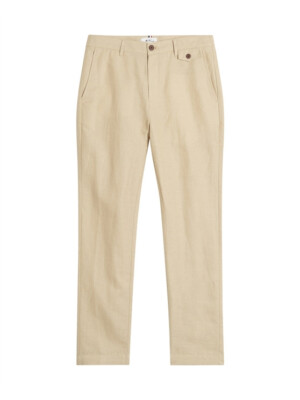 Ben Sherman – Cotton Linen Pants 1012762 Beige Men New SS25