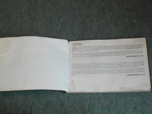 GENUINE SUZUKI TS185ER OWNER'S MANUAL August 1979 Part 99011-2992101M - Picture 3 of 7