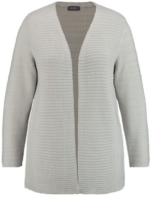 SAMOON Offener Cardigan / Strickjacke by Gerry Weber Ice-Grey NEU Damen Gr.48