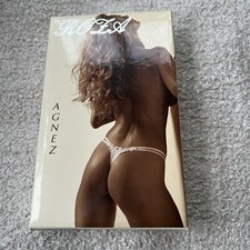 Roza AGNEZ White Lace Flower Thong, Size XL, 14 . BNIB