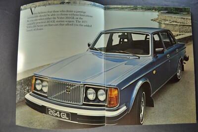 1977 Volvo 260 Catalog Brochure 264GL Sedan 265GL Wagon Excellent